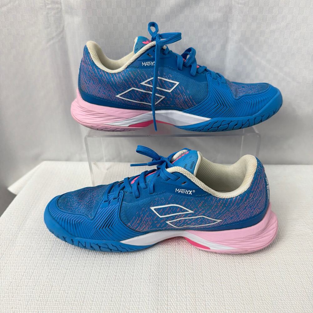 Babolat Shoes Womens Size 7.5 Jet Mach 3 All Court Tennis Pickleball Blue Pink - Picture 8 of 9